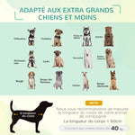 Lit pour chien chat XXL grand confort sur pieds lit de camp 130L x 90l x 20H cm textilène micro-perforé noir