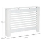 Cache-radiateur couverture radiateur Design à Lattes Panneau Cabinet pour salon cuisine chambre couloir dim. 112L x 19l x 81H cm MDF Blanc