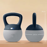 Kettlebell 6 kg - Collaboration .fr x FFHandball - Hantel mit rutschfestem Griff, Grau und Blau