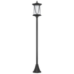 Lampadaire solaire extérieur lampadaire de jardin LED avec interrupteur marche/arrêt 17 x 17 x 127 cm noir