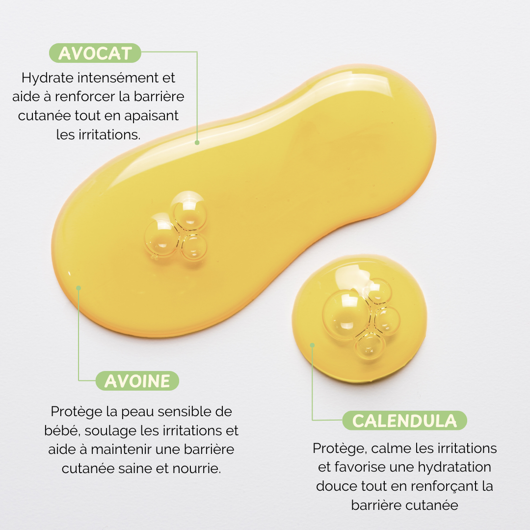 Huile de soins bébé bio