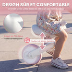 Draisienne Bébé 1-2 Ans Pliable, Siège Réglable, Direction Limitée à 135°, Pneus EVA Silencieux, 52x23x36,5cm, Rose
