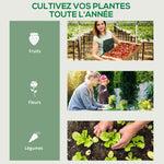 Serre de jardin avec étagères 4 niveaux, serre de balcon, bâche renforcée, châssis en acier, porte zippée, pour légumes plantes fleurs, intérieur et extérieur, 69 x 50 x 165 cm, transparent