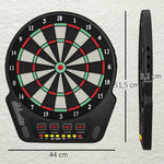 Cible Jeu de flechettes électronique Professionnel 27 jeux 243 variations - Fléchettes pour 1 à 16 joueurs, 6 fléchettes et 24 pointes souples, convient pour les fêtes et les soirées de jeu