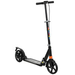 Stepstep voor kinderen, opvouwbare step met 2 wielen, stuur in 4 hoogtes verstelbaar, 94 x 36 x 88-103 cm, zwart