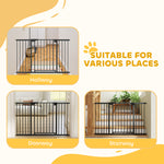 Barrière de sécurité pour chiens et bébés 76 à 130 cm avec extension fixation par pression sans perçage blanc