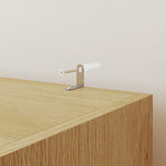 Armadio da camera con specchio, 2 ante, 2 cassetti e asta appendiabiti, 80 x 50 x 180 cm, rovere