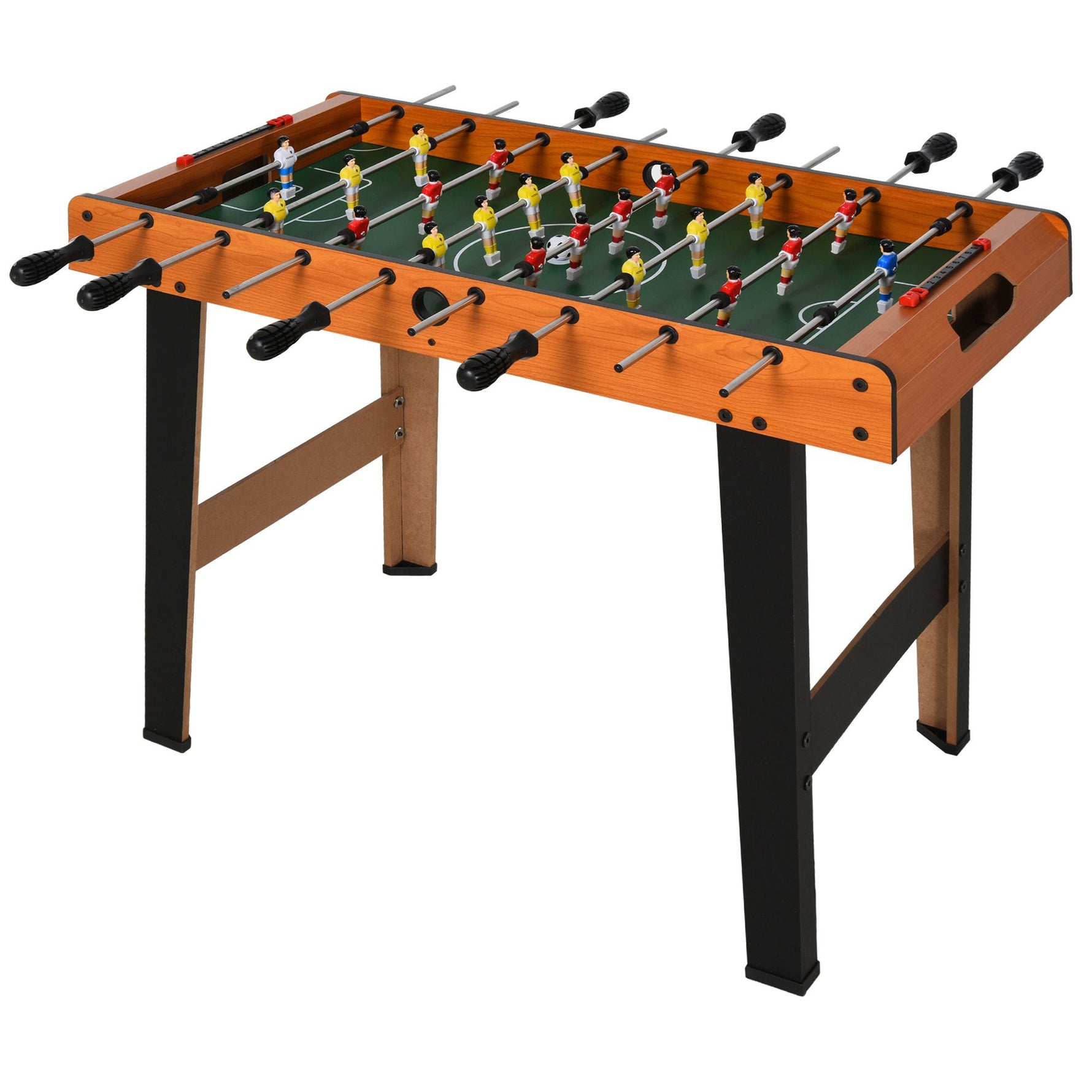 Mini babyfoot, table de baby-foot, en MDF, 22 joueurs, 2 balles, 2 panneaux de scores, 84,5L x 40l x 61,2H cm