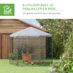 Enclos poulailler extérieur 5 m² parc grillagé dim. 2,8L x 2,45l x 2,46H - espace couvert - 5/8 poules