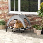 Lit pour chien chat sur pieds grand confort velum anti-UV oxford sac de transport inclus106 x 76 x 94 cm gris
