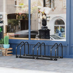 Râtelier 3 vélos -  - rangement pneu 65 mm sol ou mural - pour VTT enfants BMX - 76 x 33 x 27 cm - acier - noir