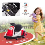 Auto-tamponneuse enfant 6V, rotation à 360°, voiture tamponneuse électrique enfant avec double moteur, musique et klaxon
