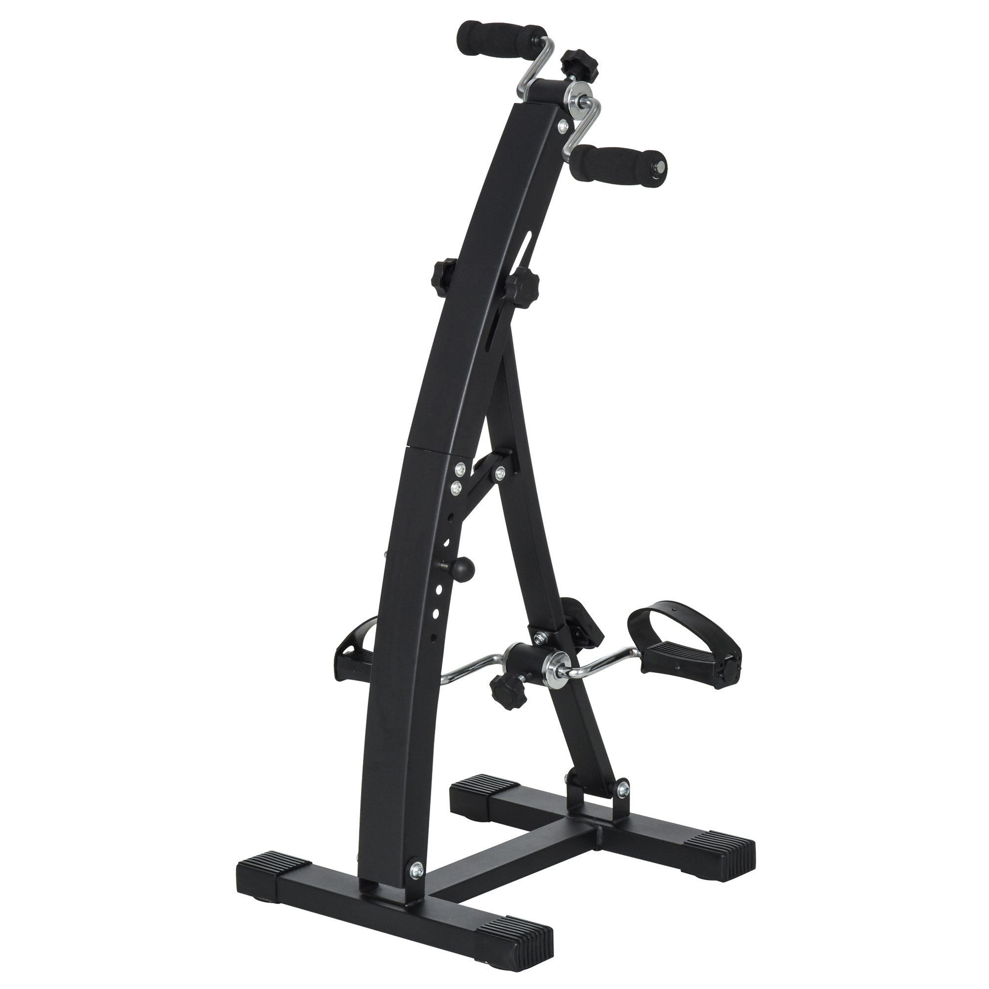 Cyclette pedaliera riabilitazione braccia gambe 40L x 42,5P x 100A cm manubrio regolabile nero
