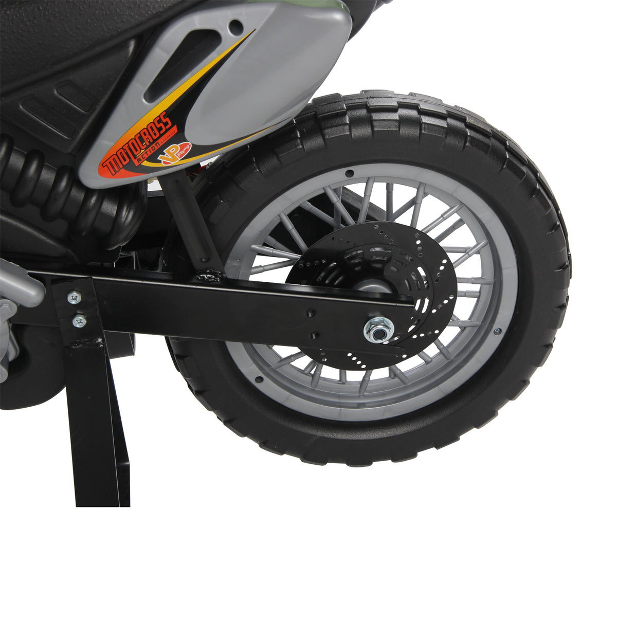 Moto Cross électrique Enfant 3 à 6 Ans 6 V phares klaxon musiques 102 x 58 x 66 cm Rouge et Noir
