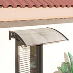 Auvent de porte d'entrée toit marquise en polycarbonate protection contre pluie neige UV 90 x 122 cm, transparente
