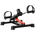 Pédalier d'appartement mini vélo d'appartement résistance ajustable écran LCD 33-43 x 40 x 24,5-34,5 cm en acier noir
