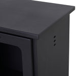 Cheminée bioéthanol sur Pieds brûleur 0,9 L, 3h de durée de combustion Style néo-rétro poêle dim. 40L x 30l x 50H cm Couverture 20-25 m² Noir