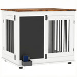 Cage pour chien cage chien intérieur avec 2 portes tableau noir pour chiens taille moyenne 20 kg 80 x 60 x 70 cm blanc