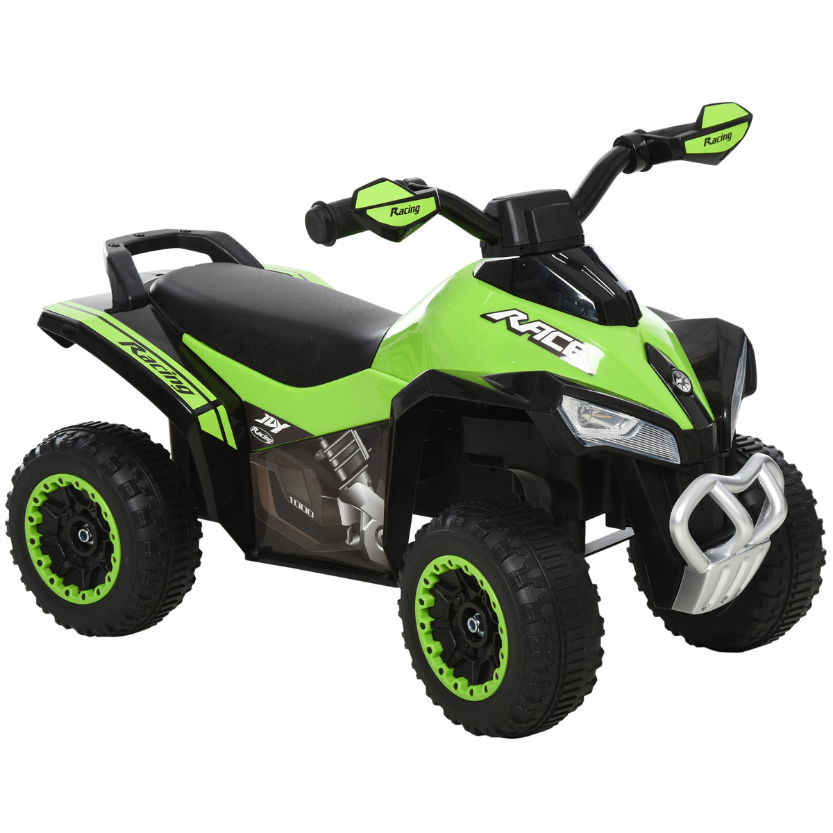 Toddler Quad Ride-on 18-36 Months dim. 67L x 38W x 44H cm Light and Sound Effects Green Black