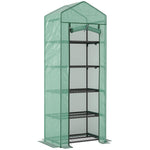 Serre de jardin balcon étagère serre 5 niveaux 0,69 x 0,49 x 1,93 m acier bâche amovible PE vert