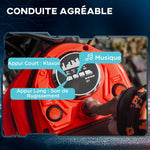 Moto cross électrique enfant moto électrique enfants moteur 350 W batterie 12V 8-16 km/h pneus gonflables 12'' rouge