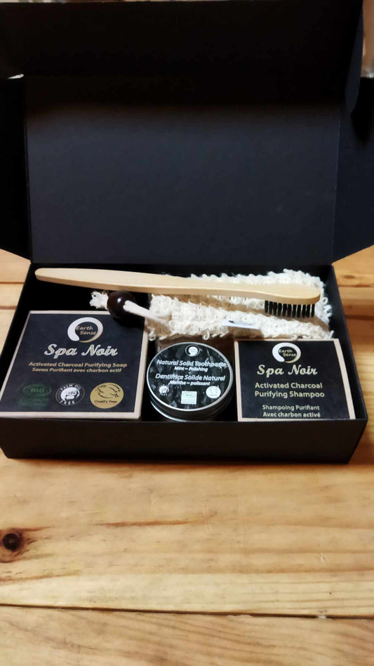 Savon Solide Bio Certifié Spa Noir – Charbon Activé & Menthe 90g