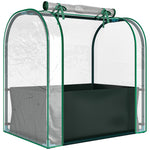 Mini Serre avec Sac de Plantation, Serre Portable avec porte enroulable, 68 x 50 x 70 cm, Vert Foncé