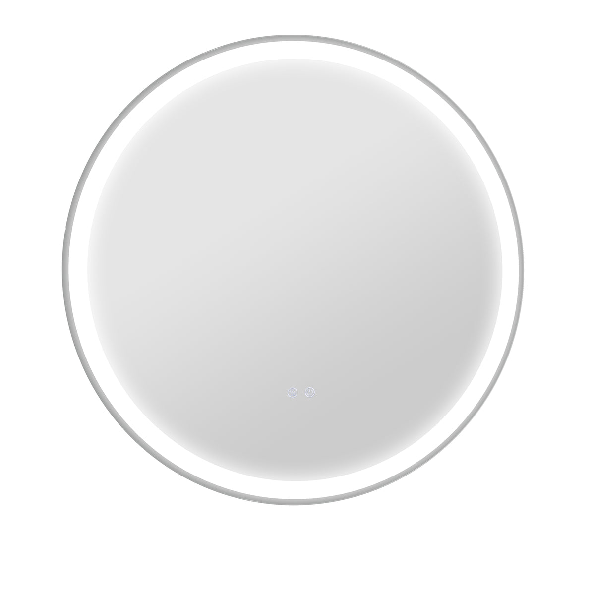 Miroir rond lumineux LED de salle de bain Ø 80 cm mural avec éclairage 3 couleurs interrupteur tactile 46W blanc argent