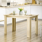 Table à manger table de cuisine design moderne avec grand plateau 2-4 personnes en bois dim. 120L x 69l x 75H cm chêne