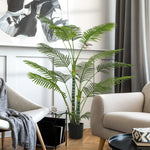 Plante artificielle intérieure 170 cm, palmier arbre artificiel avec pot en plastique et flocage, vert