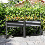 Potager sur Pieds en Métal, Jardinière Surélevée en Métal 241L avec Barres Renforcées et Tissu Non-Tissé, Gris Foncé-9