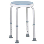Tabouret de douche siège de douche antidérapant tabouret de bain hauteur réglable pivotant à 360° en aluminium