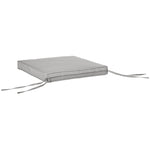 Lot de 2 Coussins de Chaise Fauteuil de Jardin Coussins d'assise déhoussables Rembourrage 5 cm Polyester Gris clair