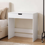 Dressing table with drawer, modern makeup table, for bedroom, 75 x 40 x 75 cm, white