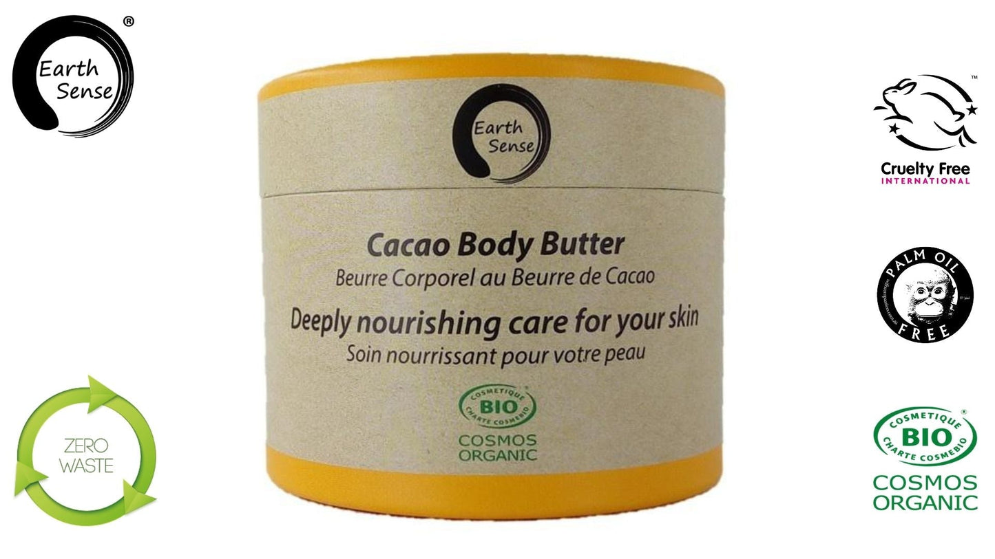 Beurre Corporel Bio au Cacao 200ml – Emballage 100% Recyclé