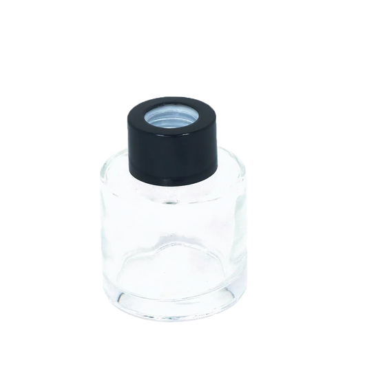 Bouteille en verre bouchon noir-0