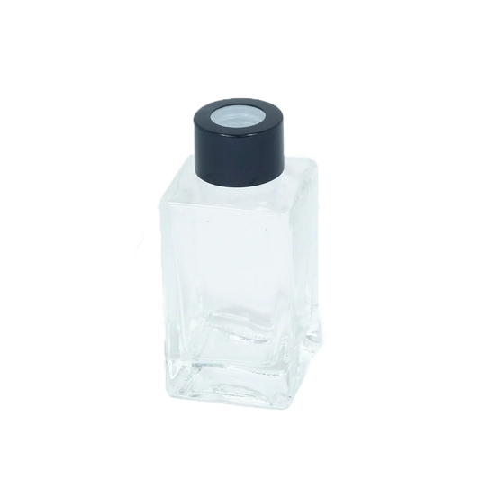 Bouteille en verre bouchon noir
