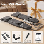 Masseur de jambes, masseur de compression pour les mollets, les genoux, les pieds avec chaleur, 3 modes automatiques