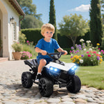 Elektrisches Kinder-Quad 6V, Elektroauto für Kinder ATV, Musik und LED-Scheinwerfer, für 18-56 Monate, 70x42x45cm, Weiß