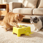 Jouet Interactif pour Chats d'Intérieur Rechargeable, 3 Modes Réglables Repos Intelligent, 18,8 x 14 x 6 cm, Jaune