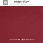 Toit de Remplacement pour pavillon de Jardin Toile de Rechange pour pavillon tonnelle Tente 3 x 3 m Rouge vineux-3