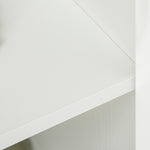 Armoire de bureau à 2 niveaux, meuble de rangement bureau avec 2 portes, serrures et clés, 80x40x80cm, blanc