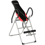 Table d'Inversion Pliable en Acier, Inversion 0-90°, Verrou de Cheville Réglable, 122x59x130cm, Rouge
