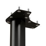 Set di 4 gambe per tavolo in metallo, stile industriale, con viti autofilettanti e piedini regolabili, 73 x 6 x 6 cm, nero