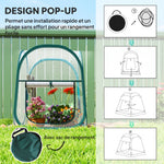 Mini serre de jardin, mini pop up serre en PVC transparent, pour intérieur ou extérieur, pour légume, 70 x 70 x 80 cm
