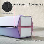 Poutre de gymnastique pliable fond antidérapant, poignée de transport, 236 x 10/15 x 6,5 cm multicolore