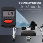 Rameur d'appartement pliable - Collaboration .fr x FFHandball - 3 niveaux de résistance écran multifonction, acier