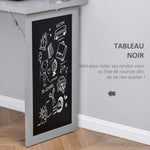 Bureau avec rangement pliable murale rabattable avec bibliothèque poste de travail tableau à craie et étagère réglable