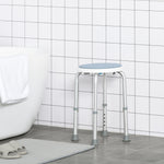 Tabouret de douche siège de douche antidérapant tabouret de bain hauteur réglable pivotant à 360° en aluminium