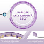 Hula hoop cerceau avec picots de massage ajustable 76-113 cm de tour de taille 16 segments amovibles 139x4,5cm violet